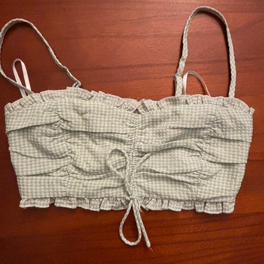 Princess Polly Mint Gingham Top